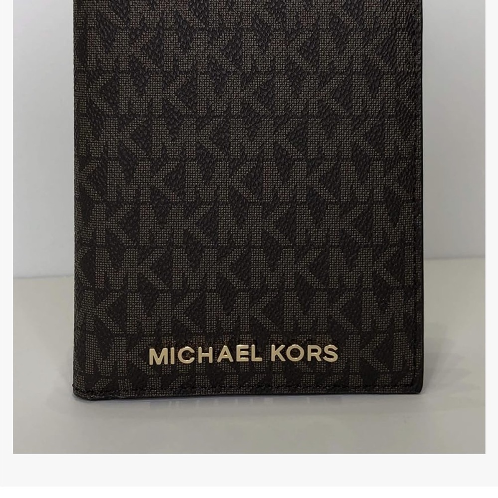Michael Kors Monogram Key & Card Holder - Black and Brown NWOT - Picture 5 of 7